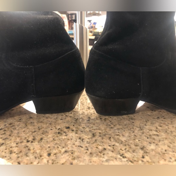 Tamara Mellon Black Suede Ankle Sock Boots - Picture 5 of 7